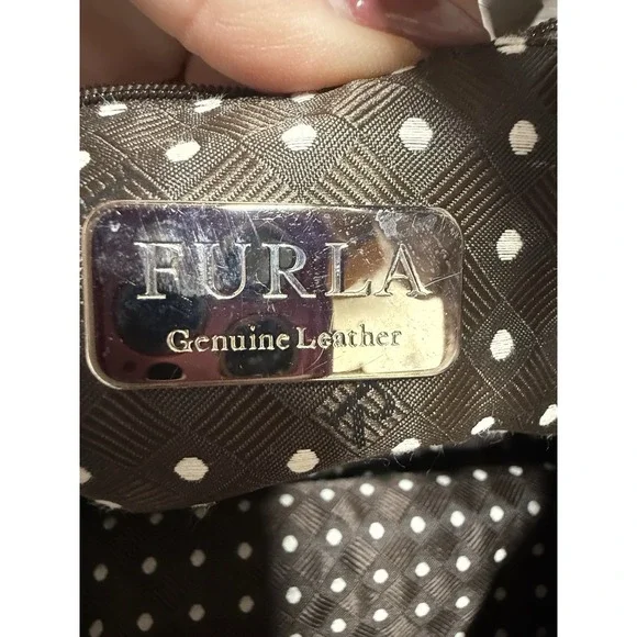 Furla Beige Python Embossed Leather Hobo Shoulder Bag Large Italy w Dust Ba - Picture 14 of 15